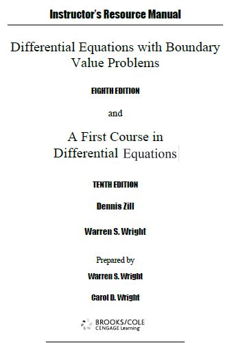 [Soultion Manual] First Course in Differential Equations with Modeling Applications (10th Edition) BY Zill - Pdf